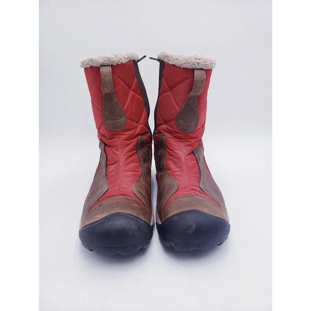 KEEN Betty‎ Waterproof Quilted Winter Snow Boots Fleece Lined Red Size 10.5